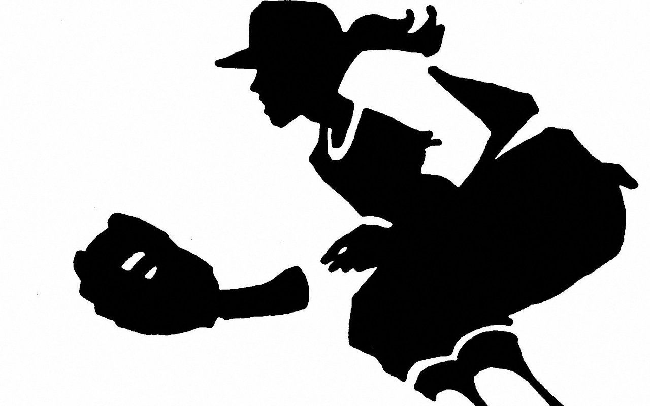 Silhouette ricevitore softball, 1280x800 HD, Desktop