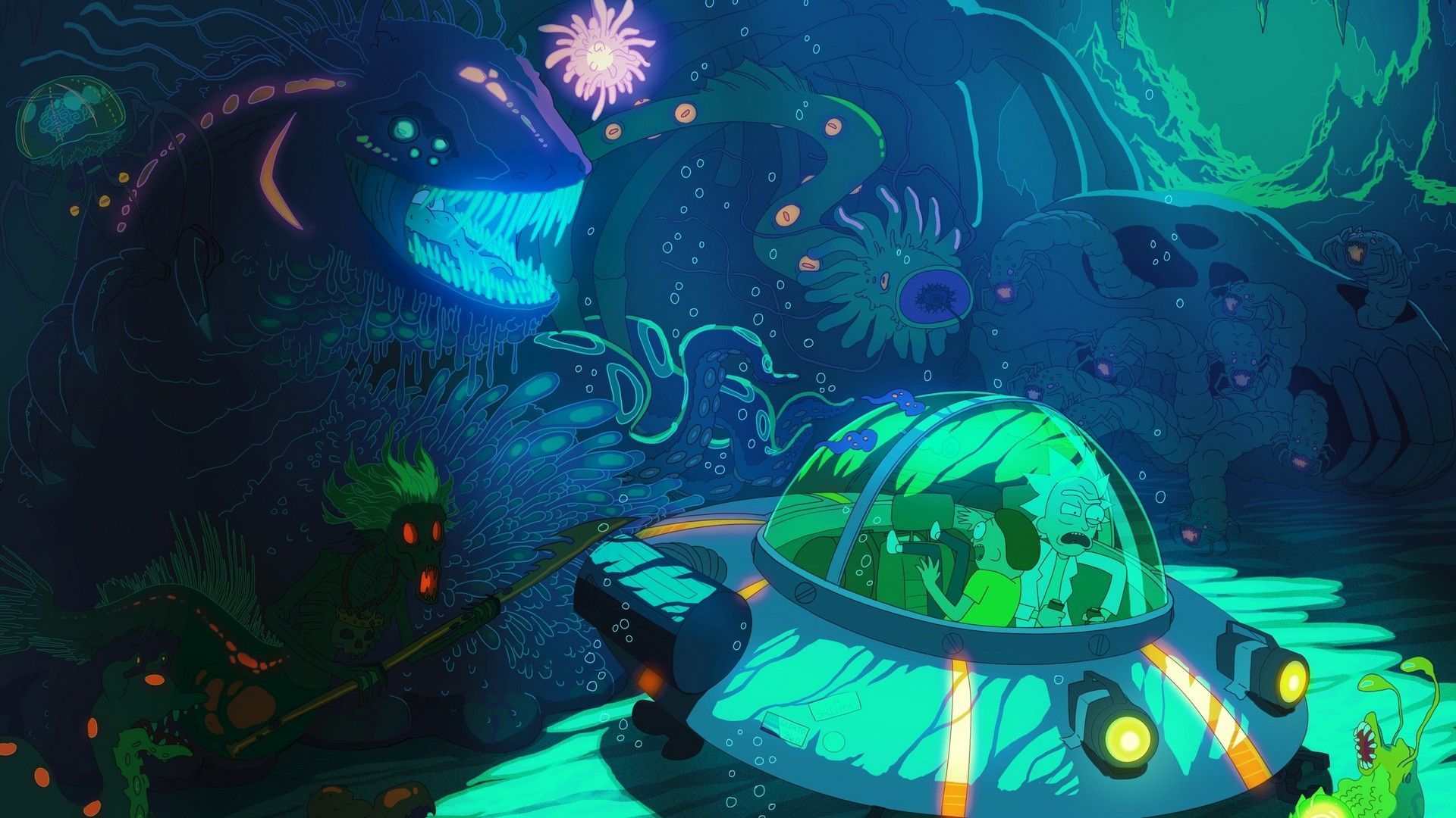 Rick and Morty astronave alieno, 1920x1080 Full HD, Desktop