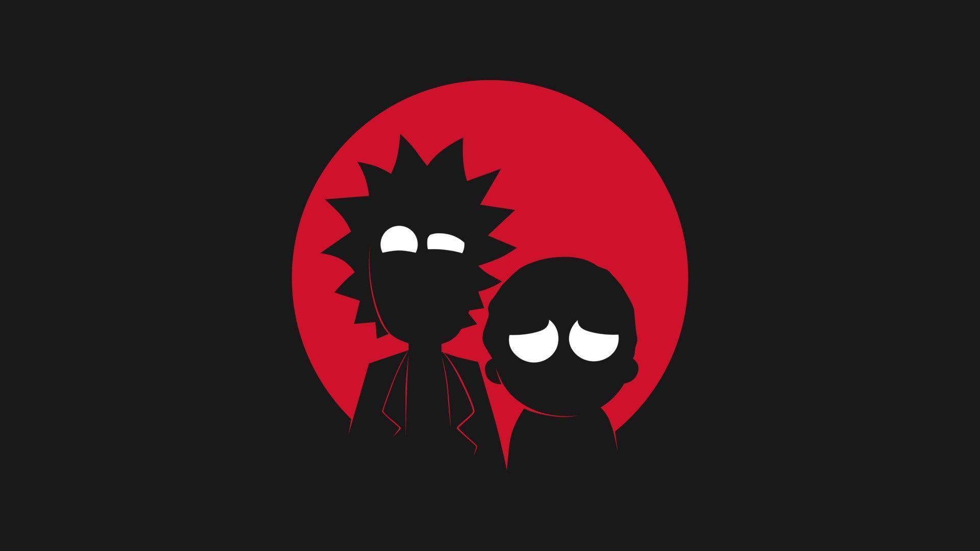 Rick e Morty silhouette minimal, 1920x1080 Full HD 1080p, Desktop