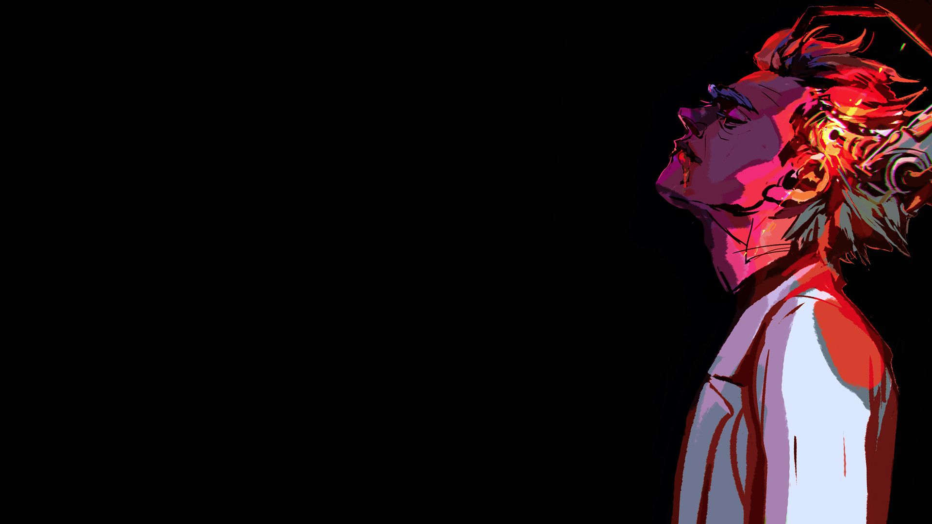 Rick Sanchez profilo sfondo nero, 1920x1080 Full HD 1080p, Desktop