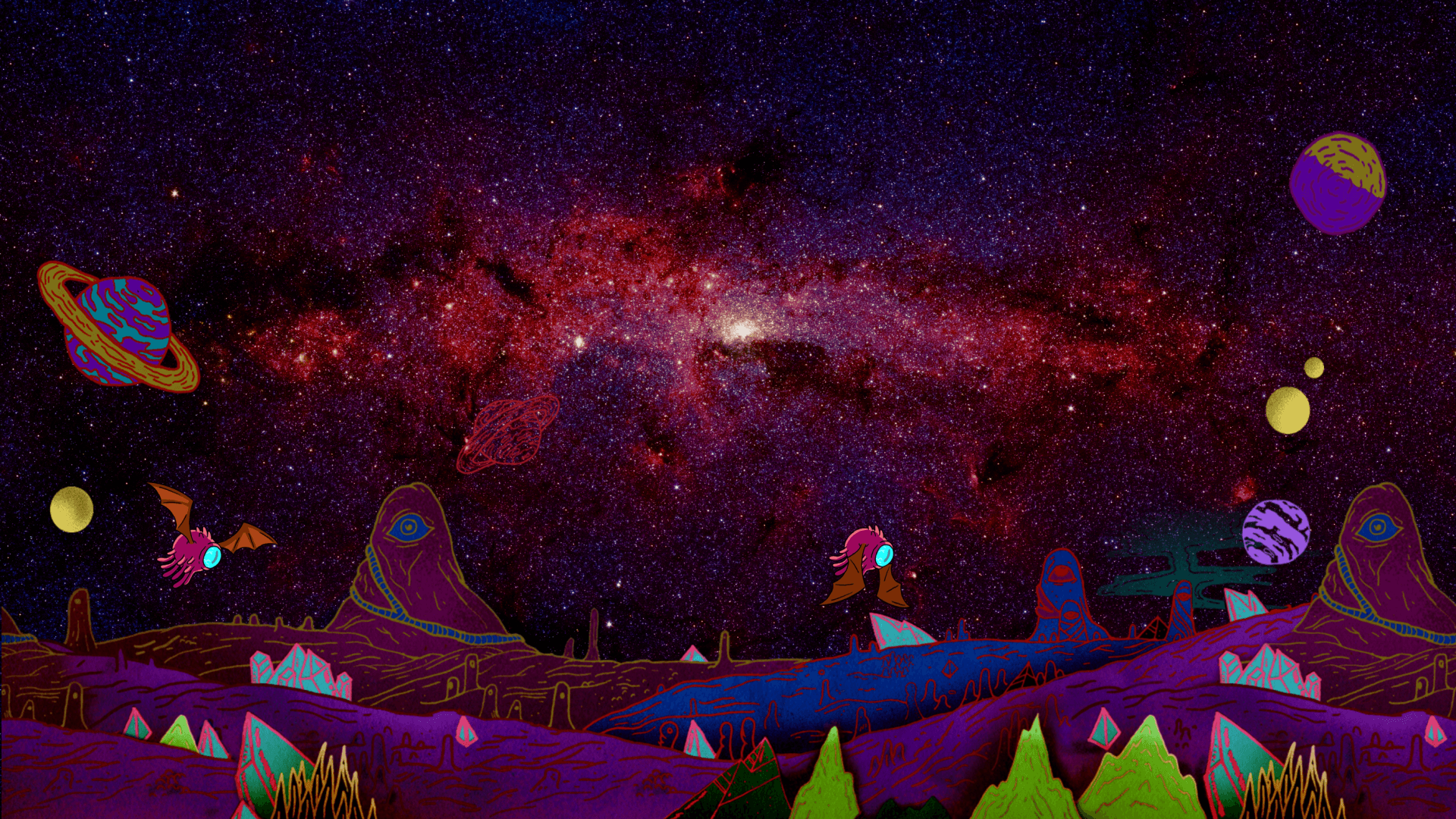 Rick and Morty paesaggio spaziale, 1920x1080 1080p, PC Desktop