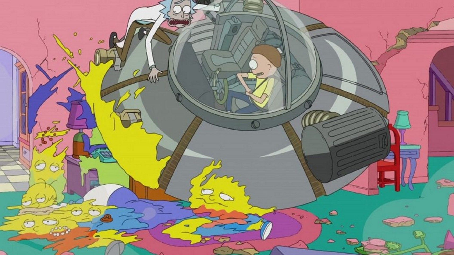 Rick e Morty astronave incidente, 1920x1080 Full HD 1080p, PC Desktop