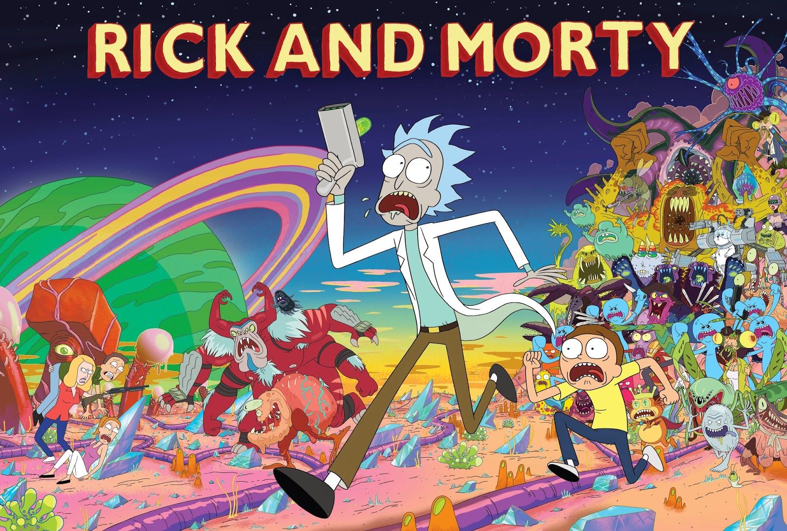 Rick and Morty poster personaggi, 1600x1080 900p, PC