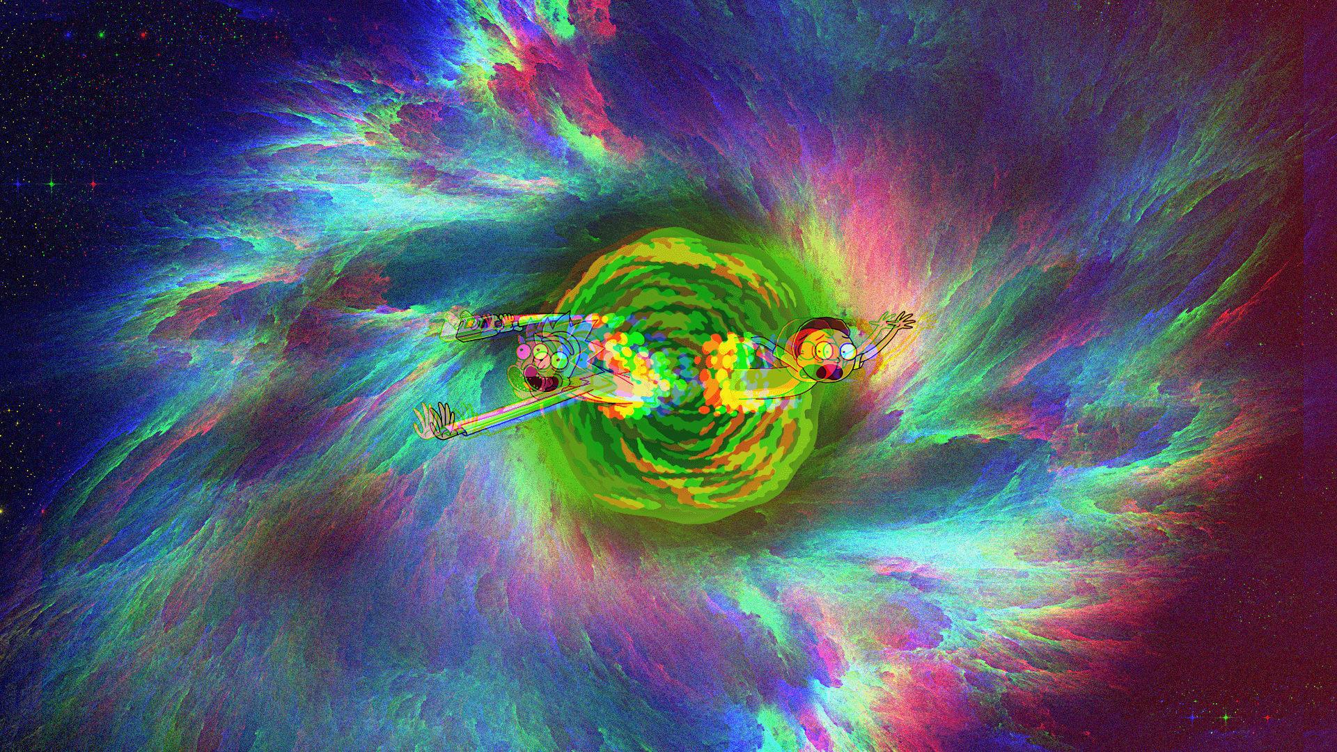 Rick e Morty vortice psichedelico, 1920x1080 Full HD, Desktop