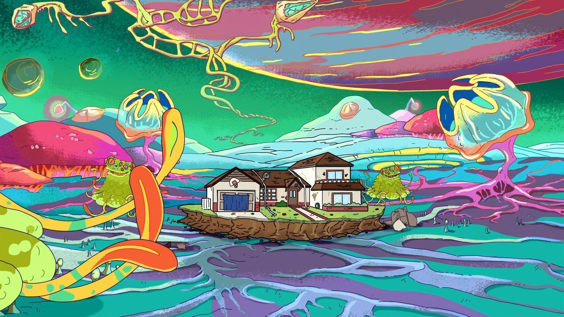 Rick and Morty casa surreale, 1920x1080 Full HD 1080p, PC Desktop