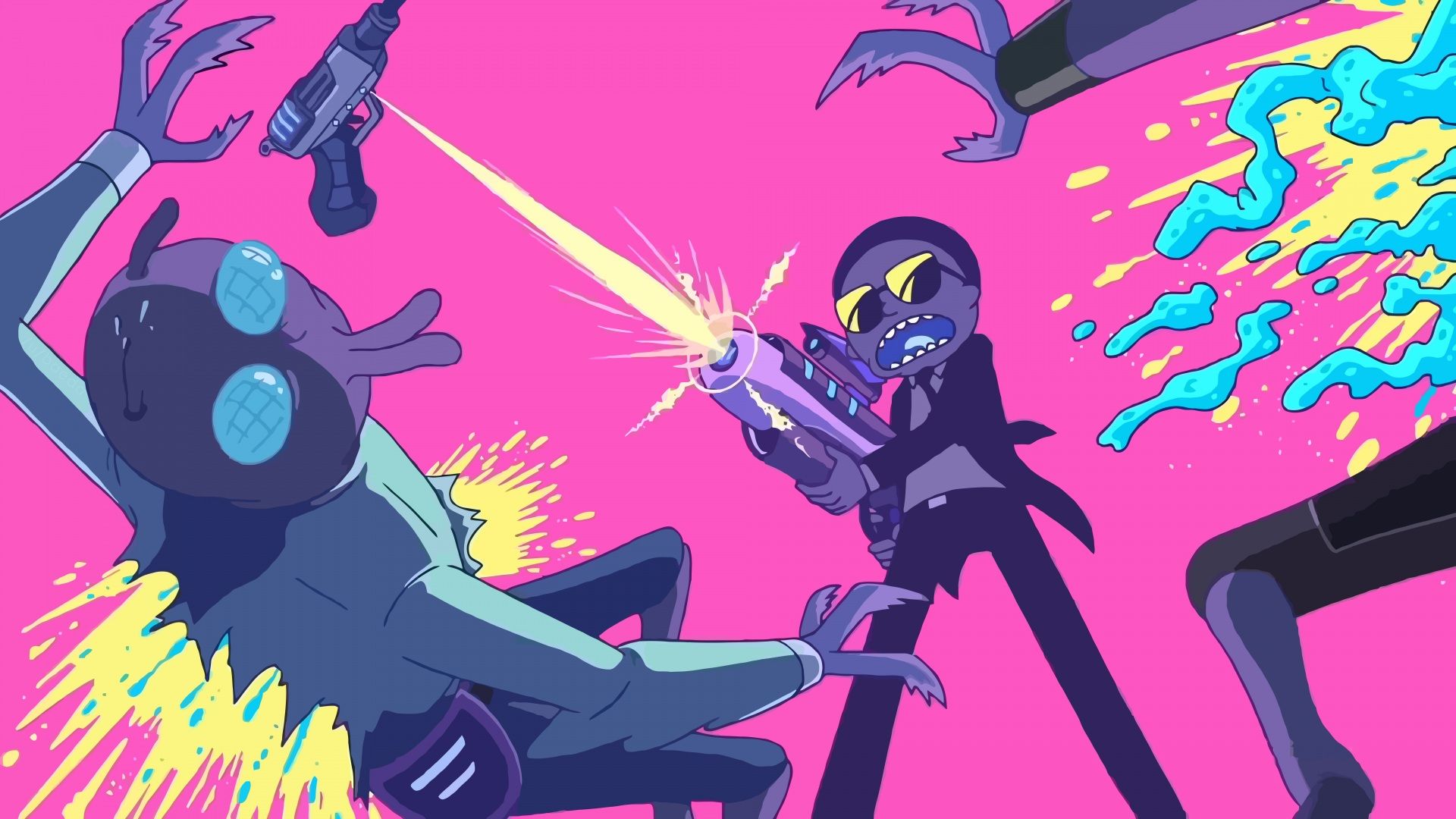 Rick e Morty sparano alieni, 1920x1080 1080p, Desktop
