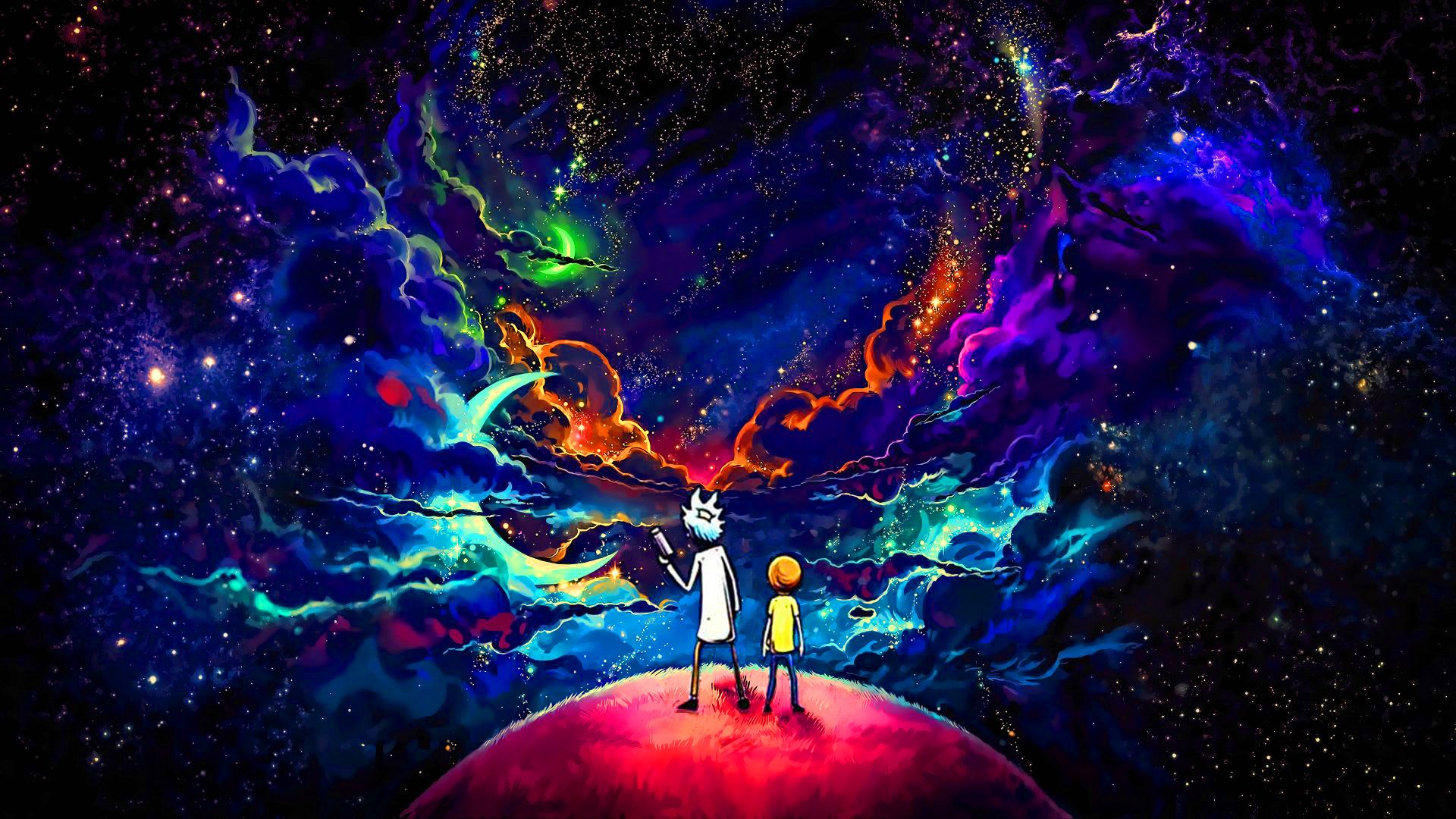 Rick e Morty nello spazio, 1920x1080 Full HD, PC Desktop