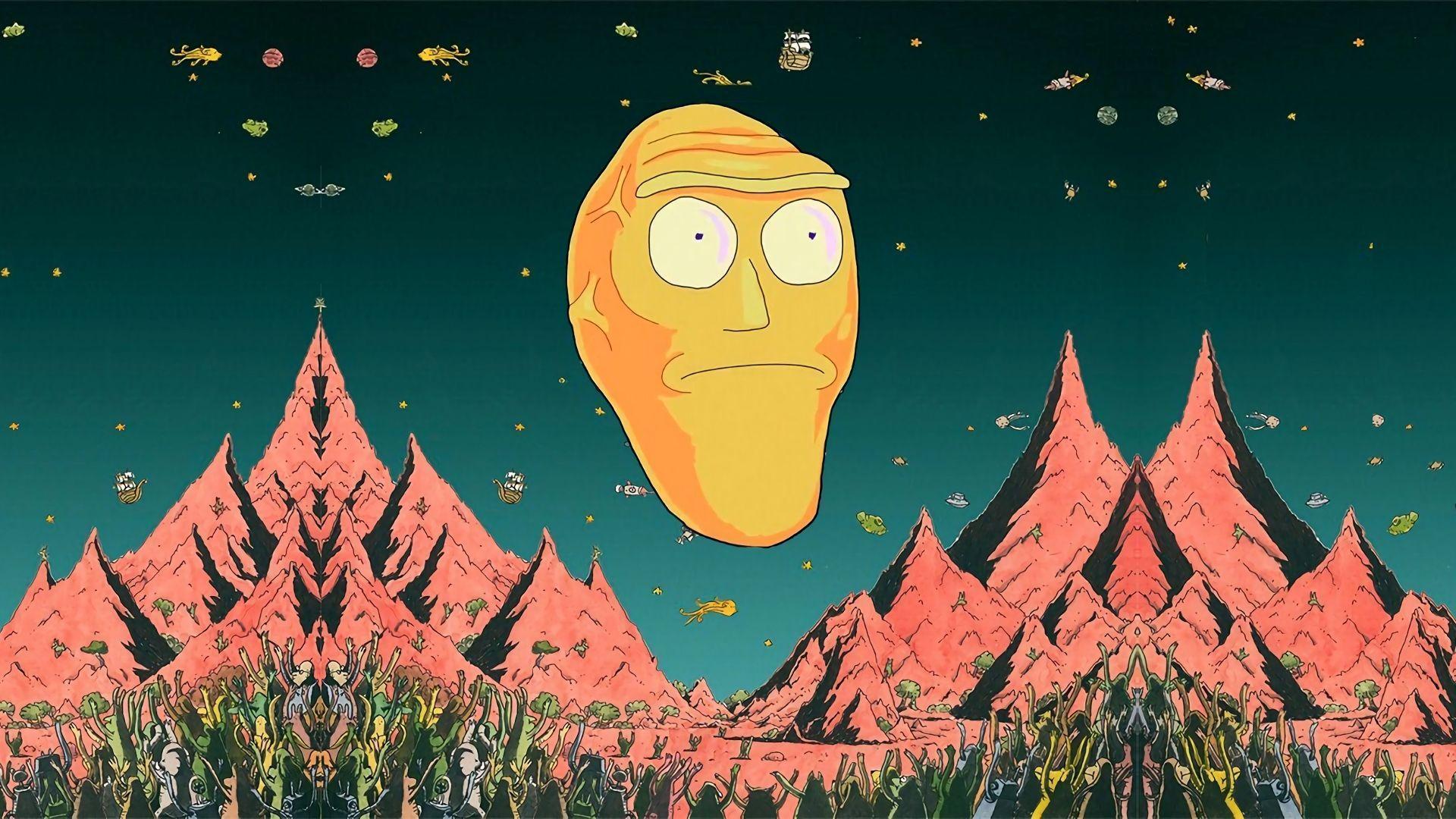 Rick Sanchez testa gigante montagne, 1920x1080 Full HD, Laptop