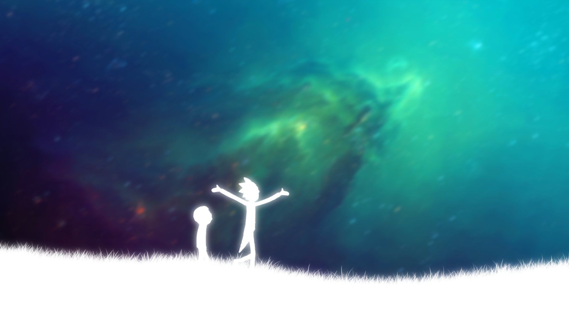 Rick e Morty silhouette nebulosa, 1920x1080 1080p, Desktop
