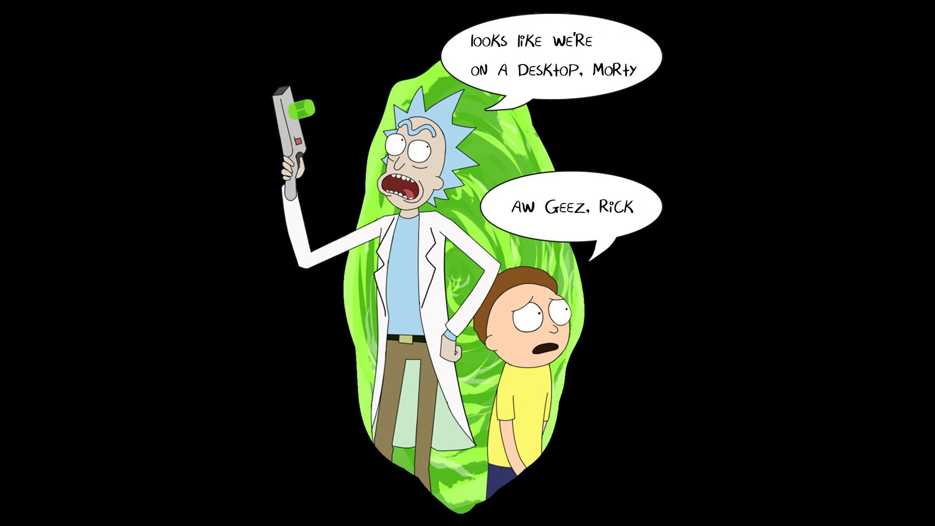 Rick e Morty portale verde, 1920x1080 1080p, PC Desktop