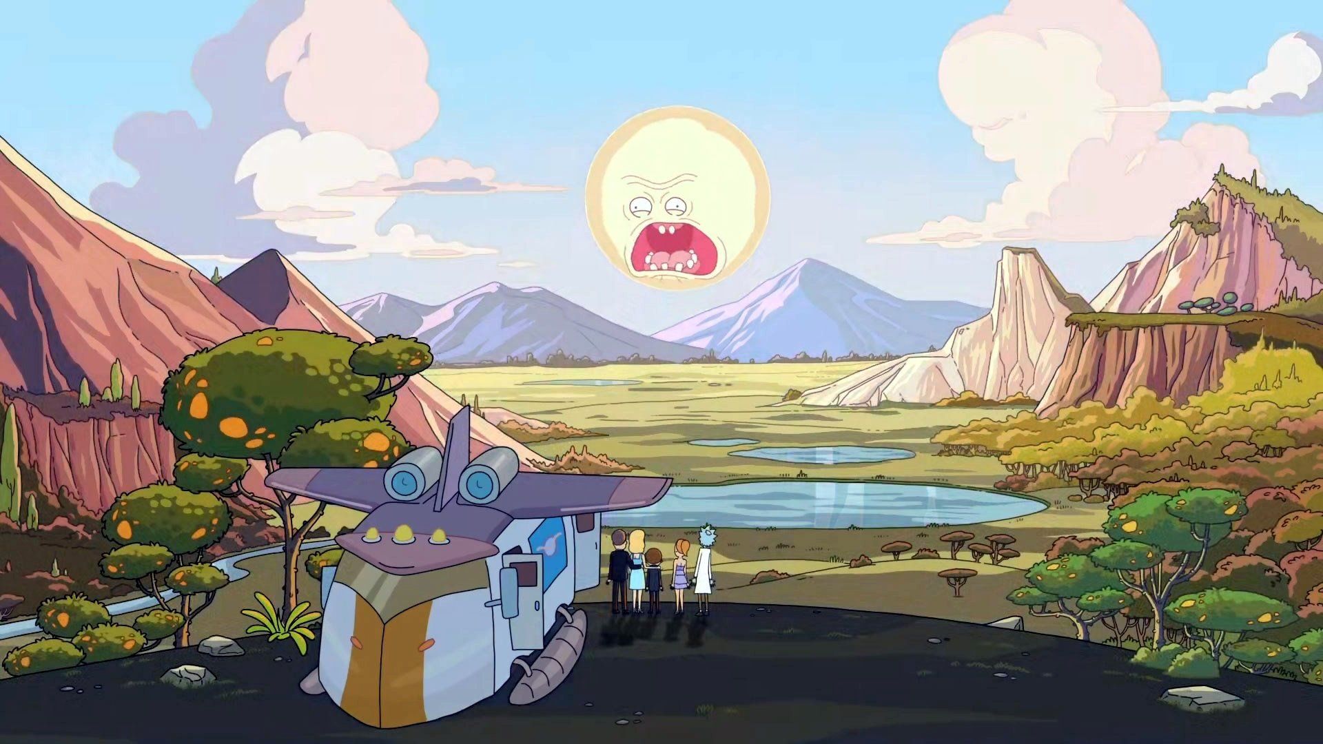 Rick e Morty paesaggio alieno, 1920x1080 1080p, Desktop