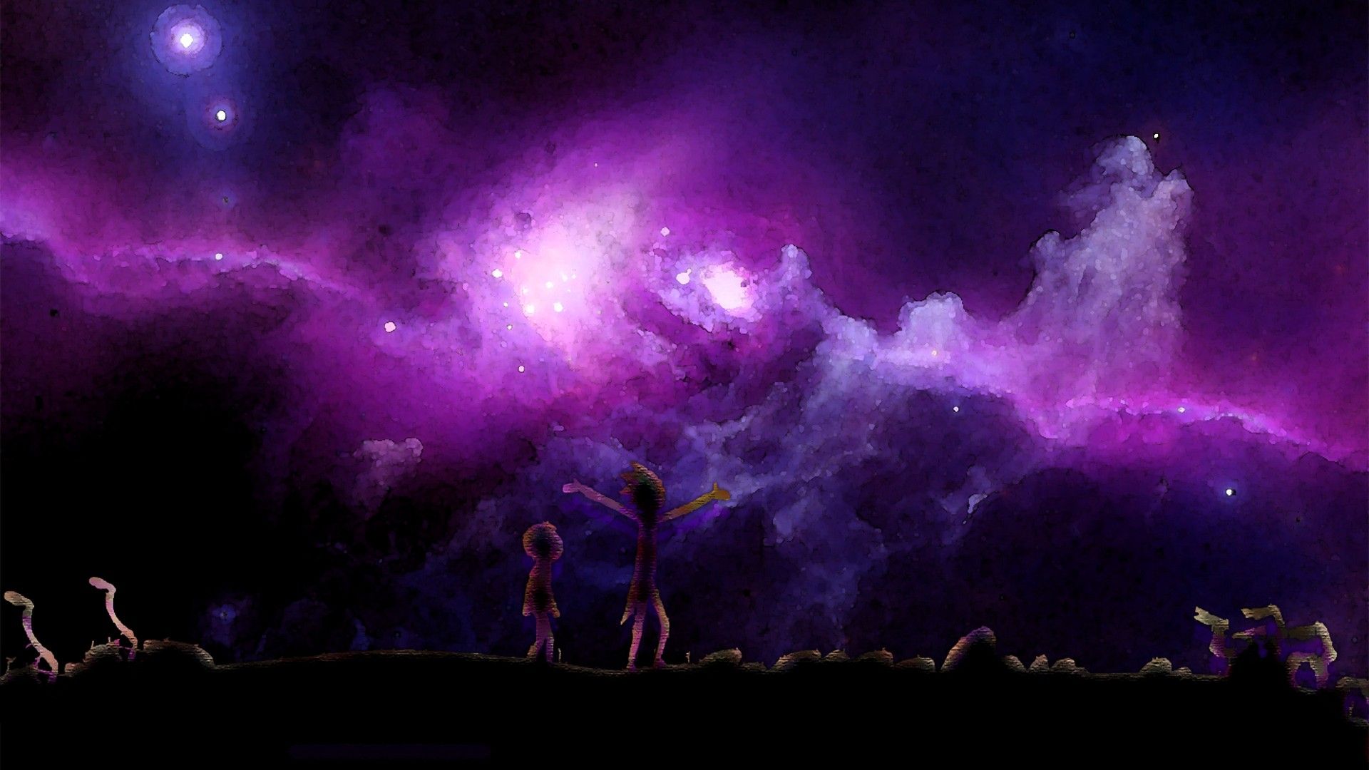 Rick e Morty nebulosa spaziale, 1920x1080 Full HD 1080p, PC