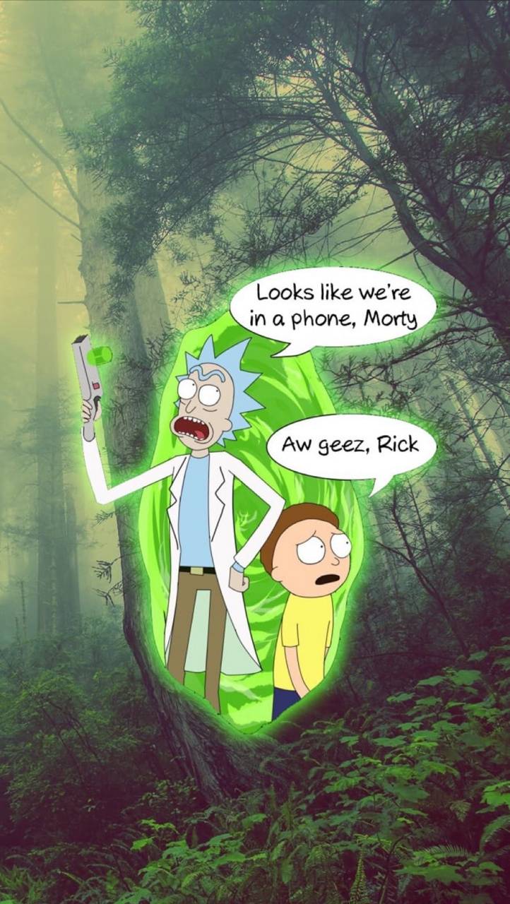 Rick e Morty portale foresta, 722x1280 Full HD Verticale, iPhone