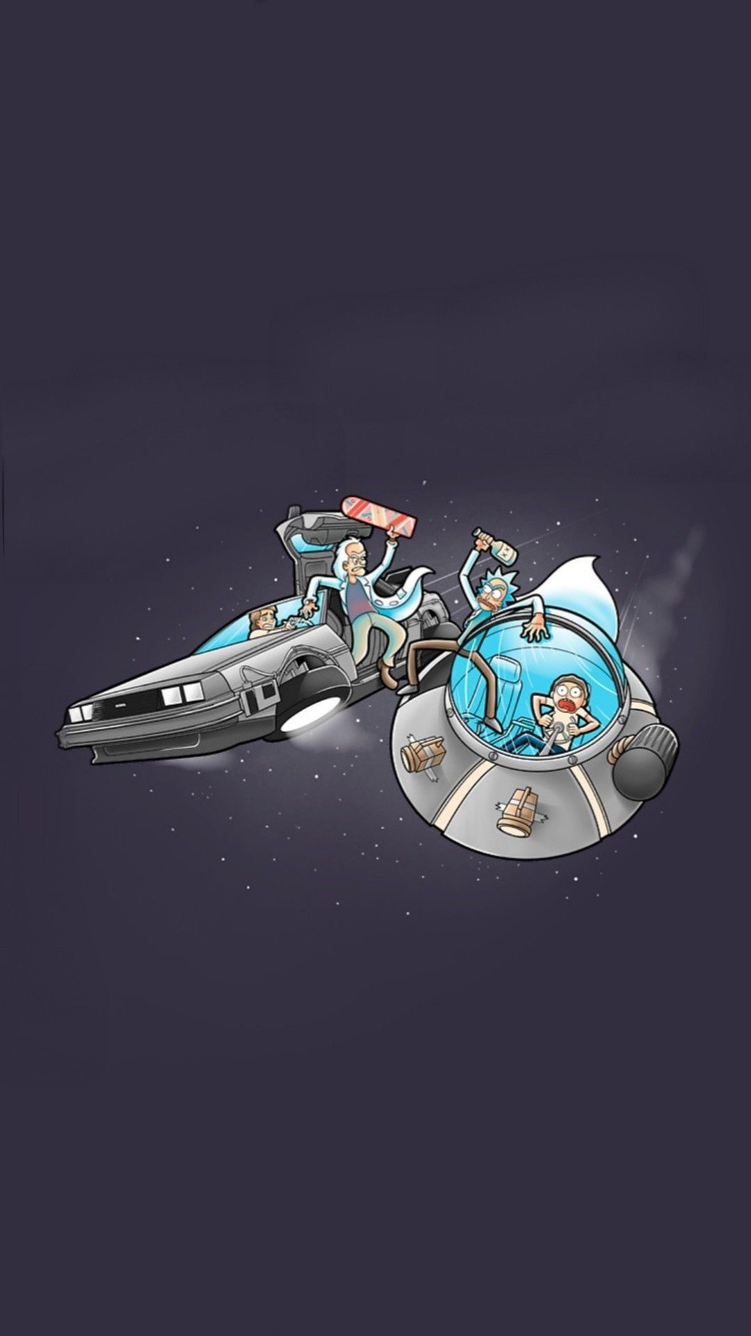 Rick e Morty astronave, 1080x1920 Full HD Verticale, Samsung Galaxy