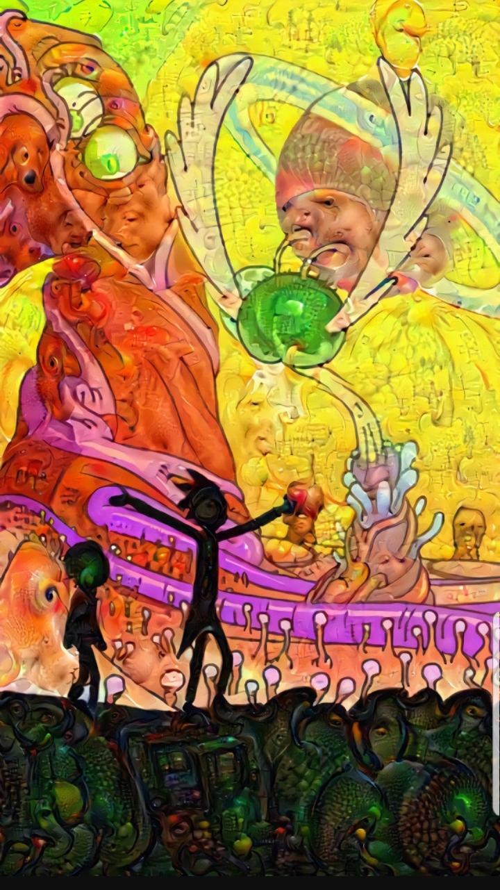Rick and Morty deep dream psichedelico, 720x1281 Full HD Verticale, Smartphone