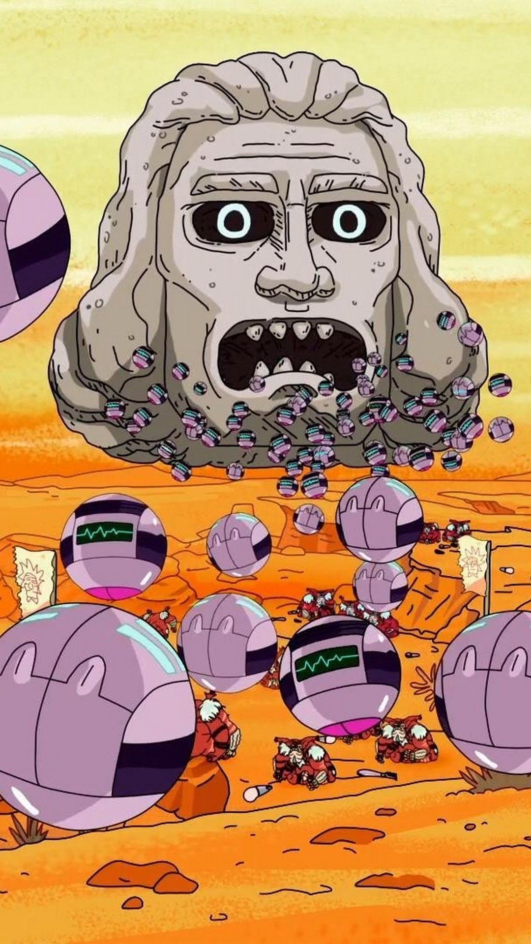 Rick and Morty roccia alieni, 1080x1920 Verticale, Samsung Galaxy