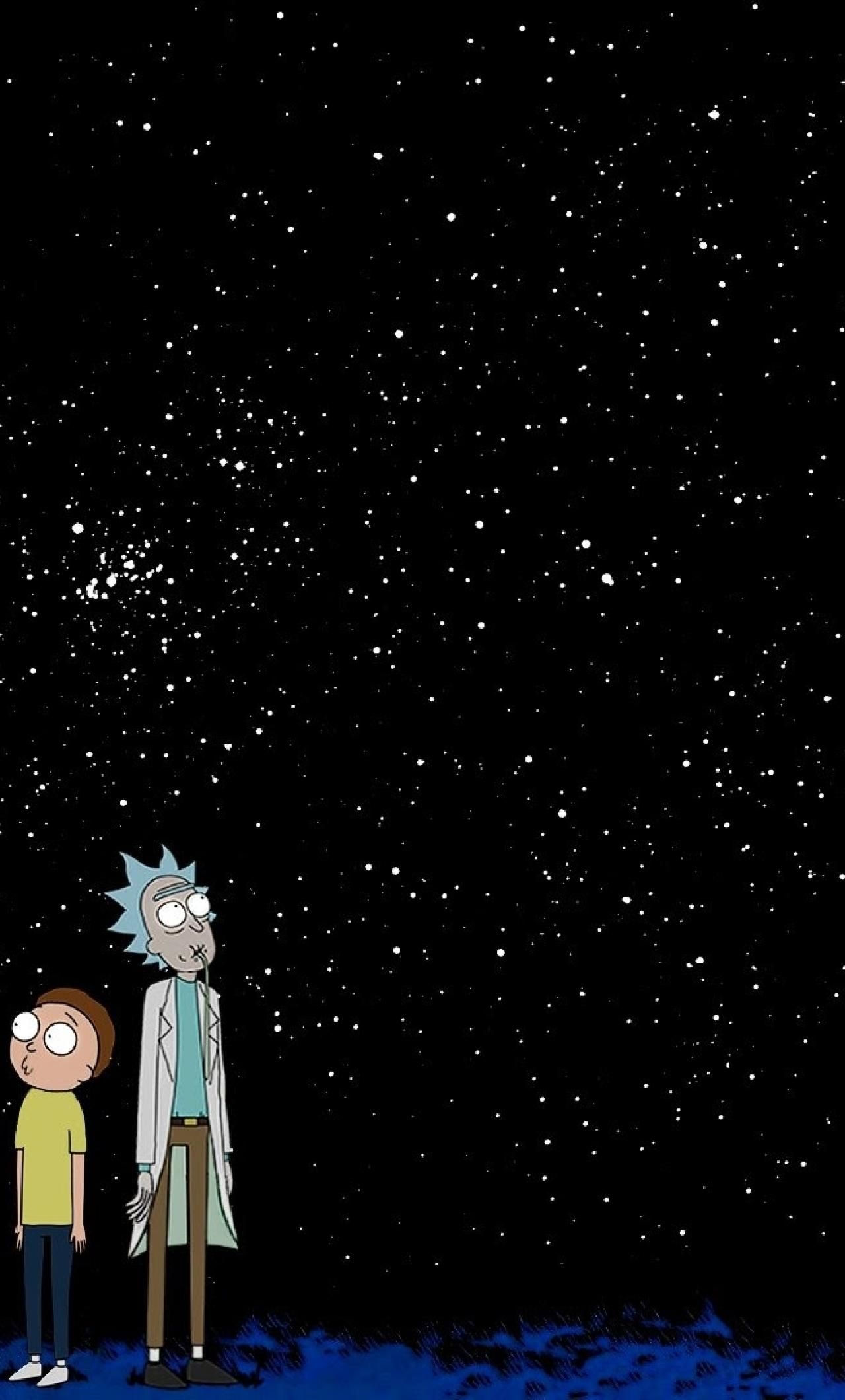 Rick e Morty sotto stelle, 1280x2120 Full HD Verticale, Samsung Galaxy