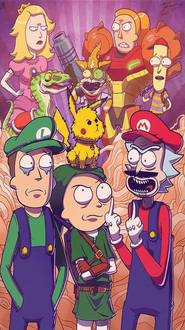 Rick e Morty crossover personaggi, 750x1334 Full HD Verticale, iPhone