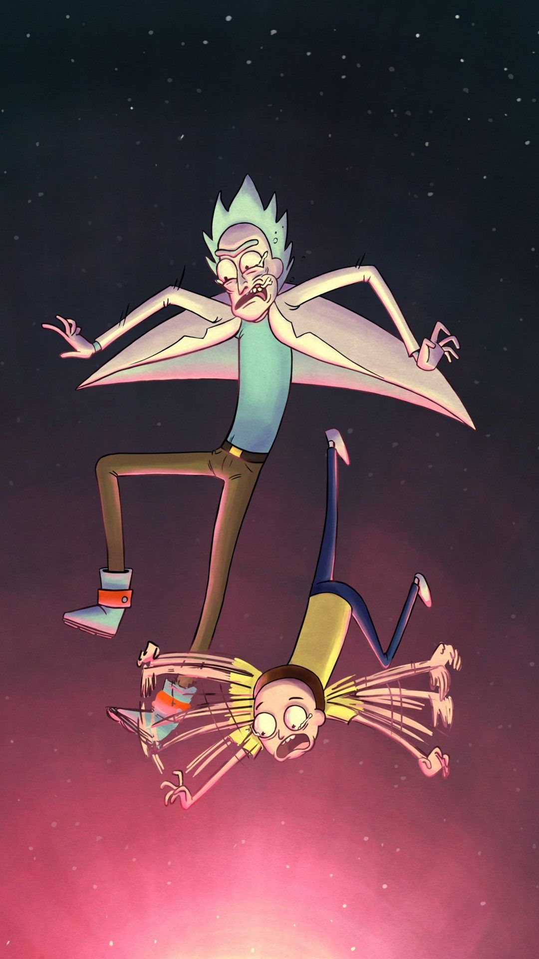 Rick e Morty spazio, 1080x1920 Verticale, Mobile
