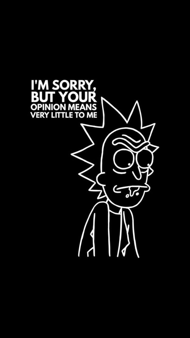 Rick and Morty, sfondo nero, 736x1309 Verticale, POCO