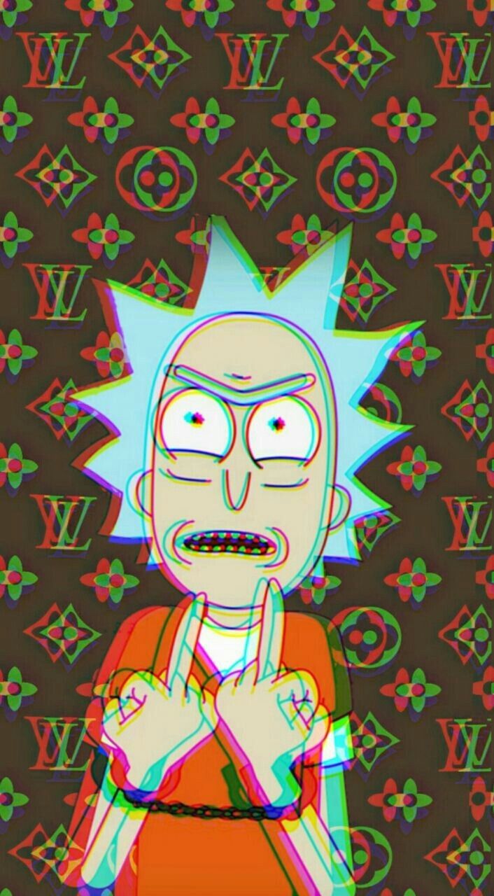 Rick Sanchez pattern Louis Vuitton, moda di lusso, 706x1280 Verticale, Telefono