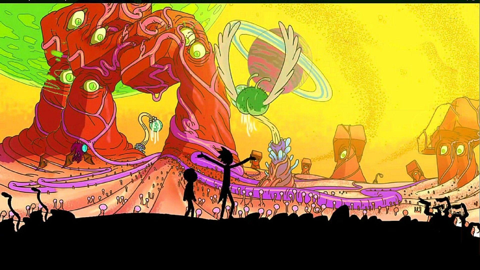 Rick and Morty scena psichedelica, 1920x1080 1080p, Desktop