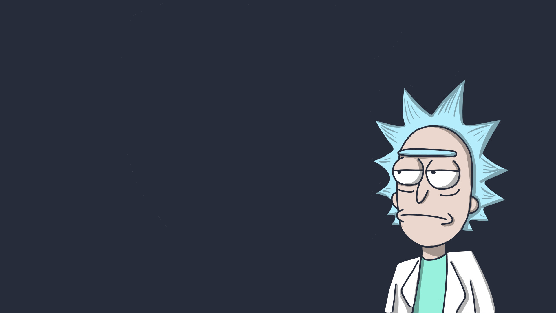 Rick Sanchez minimalista sfondo scuro, 1920x1080 Full HD, Laptop