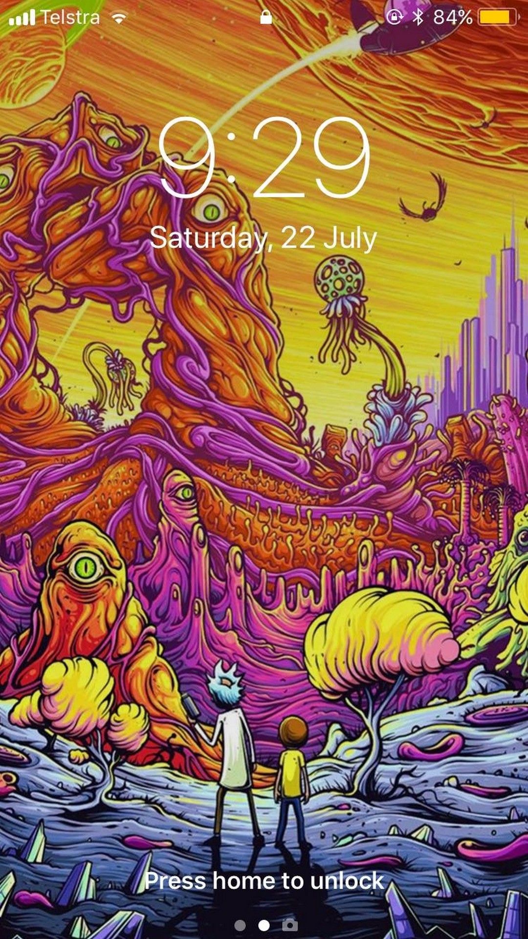 Rick and Morty pianeta psichedelico, serie animata, 1080x1920 Full HD Verticale, Smartphone