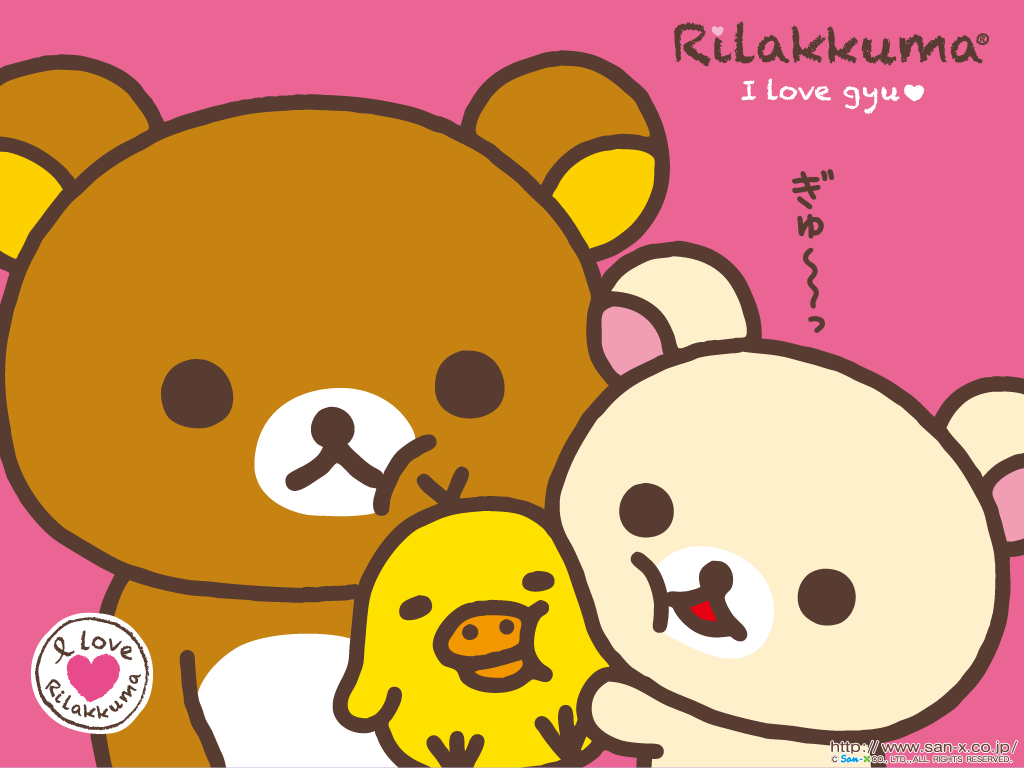 Rilakkuma orsetto pattern rosa, 1920x1080 Full HD 1080p, Desktop