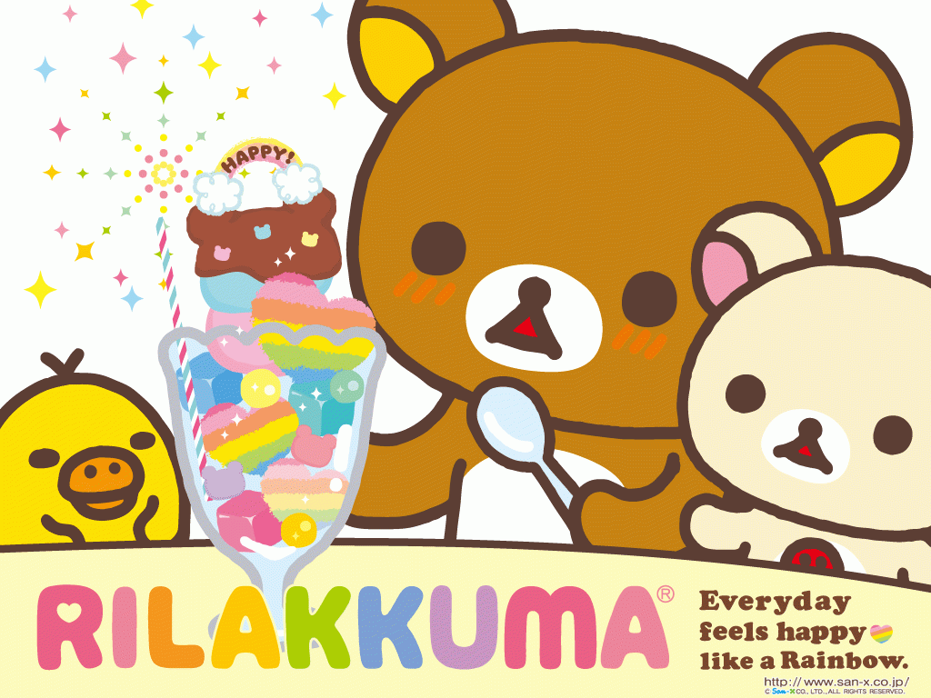 Rilakkuma con dolci e mele, 1600x900 900p, iMac