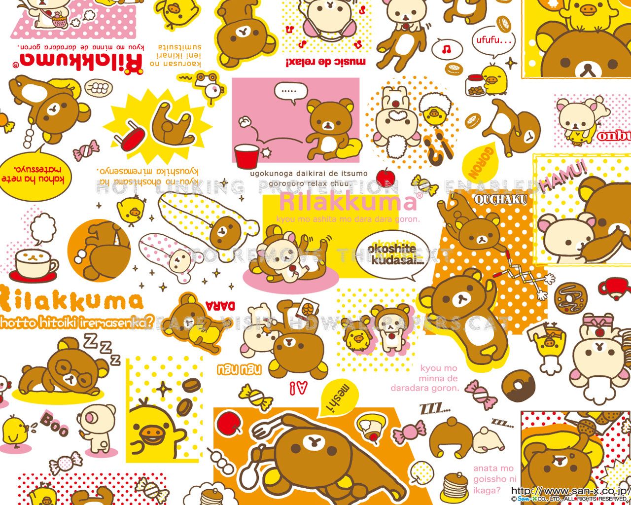 Rilakkuma con cupcakes colorati, 720x1280 Full HD Verticale, iPhone