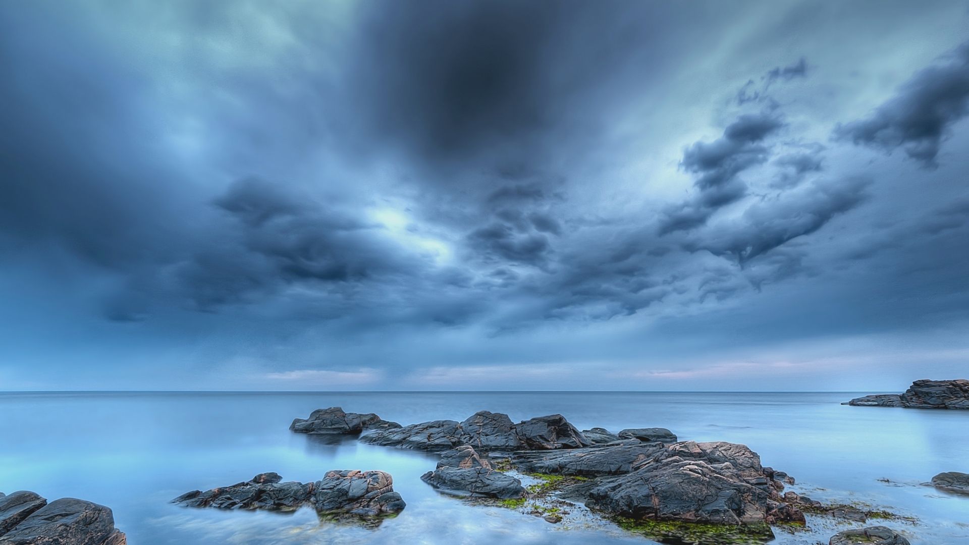 Tramonto sul mare roccioso, 1600x1200 HD Ready, PC