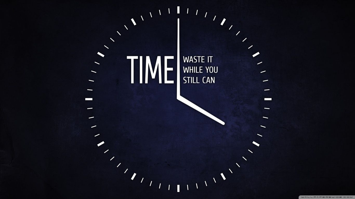 Orologio scritta Time blu, 1366x768 HD, Desktop