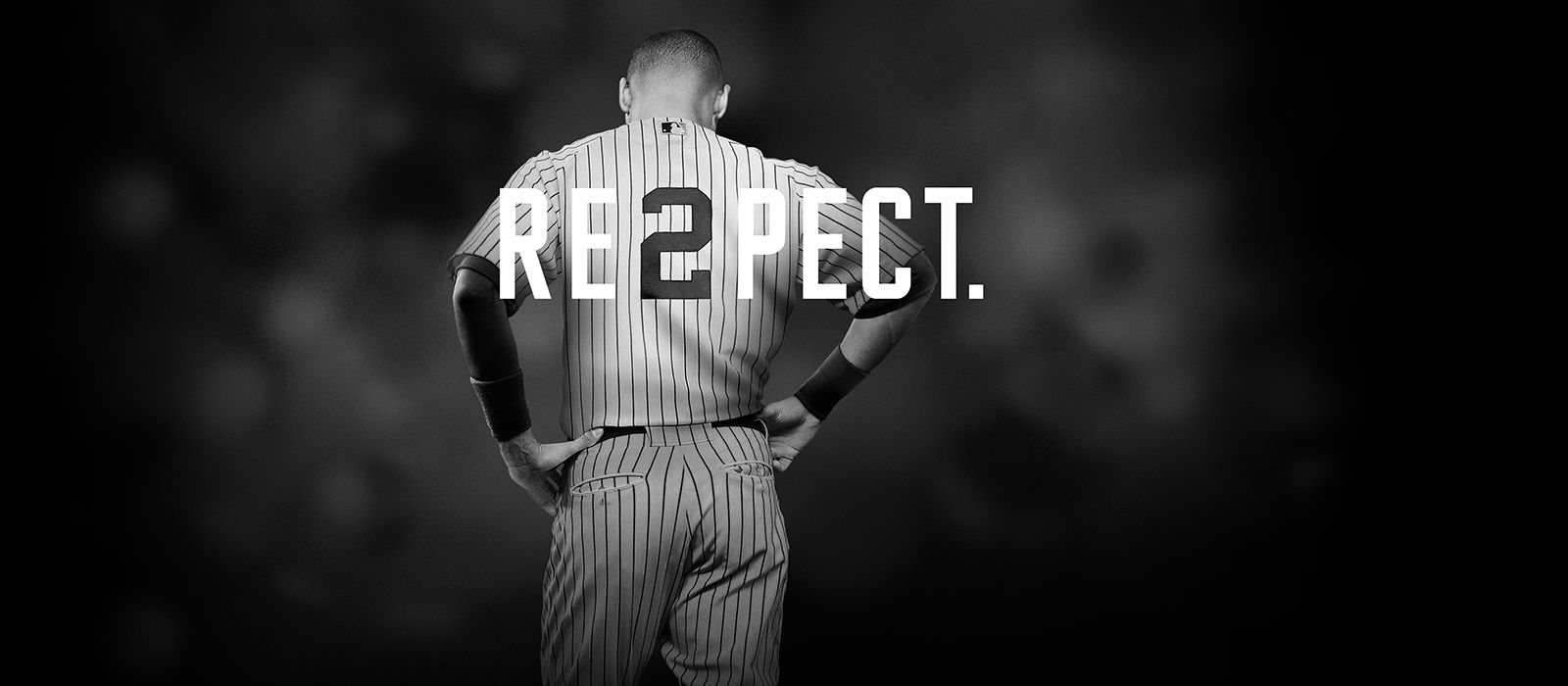 Derek Jeter Respect bianco nero, 1600x700 21:9, Ultrawide