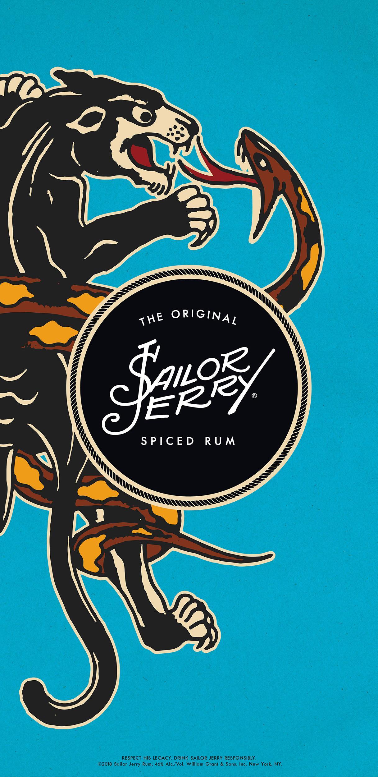 Sailor Jerry pantera e serpente, 1217x2500 Verticale, POCO