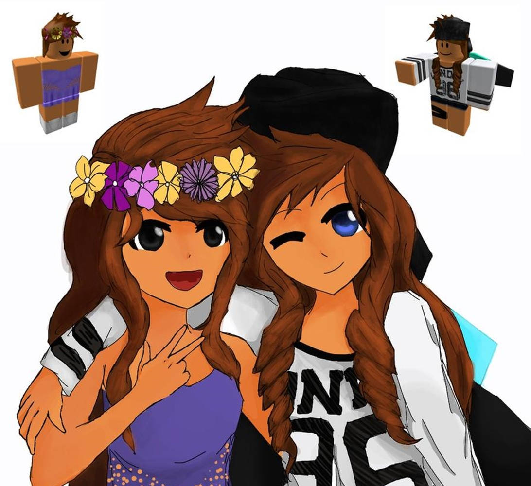 Gruppo ragazze Roblox capelli castani, 1092x1000 HD, Desktop