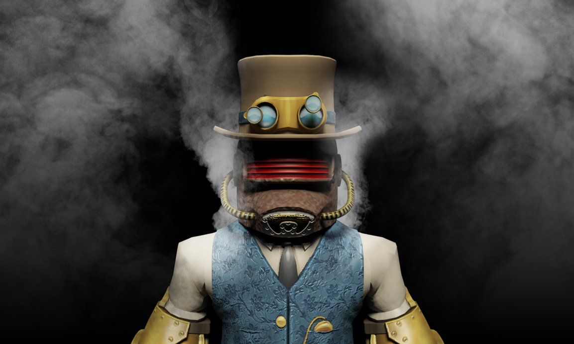 Personaggio Roblox robot steampunk, piattaforma di gioco, 1153x692 HD, Desktop