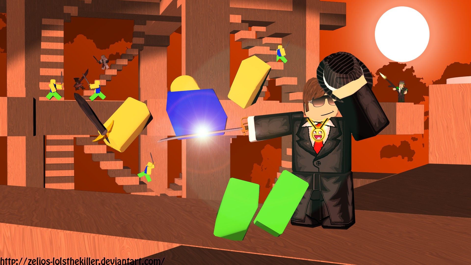 Logo Roblox su città, 768x1080 Verticale, Mobile