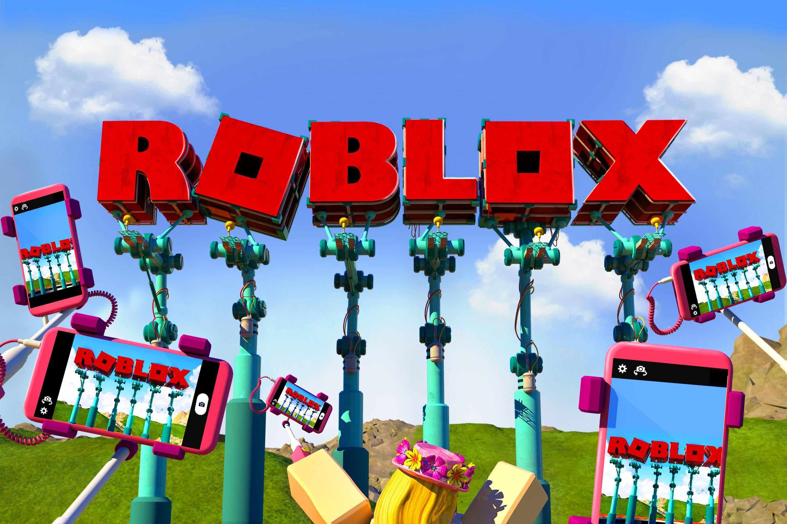 Personaggi Roblox su scalinata, 1920x1200 WUXGA, Laptop