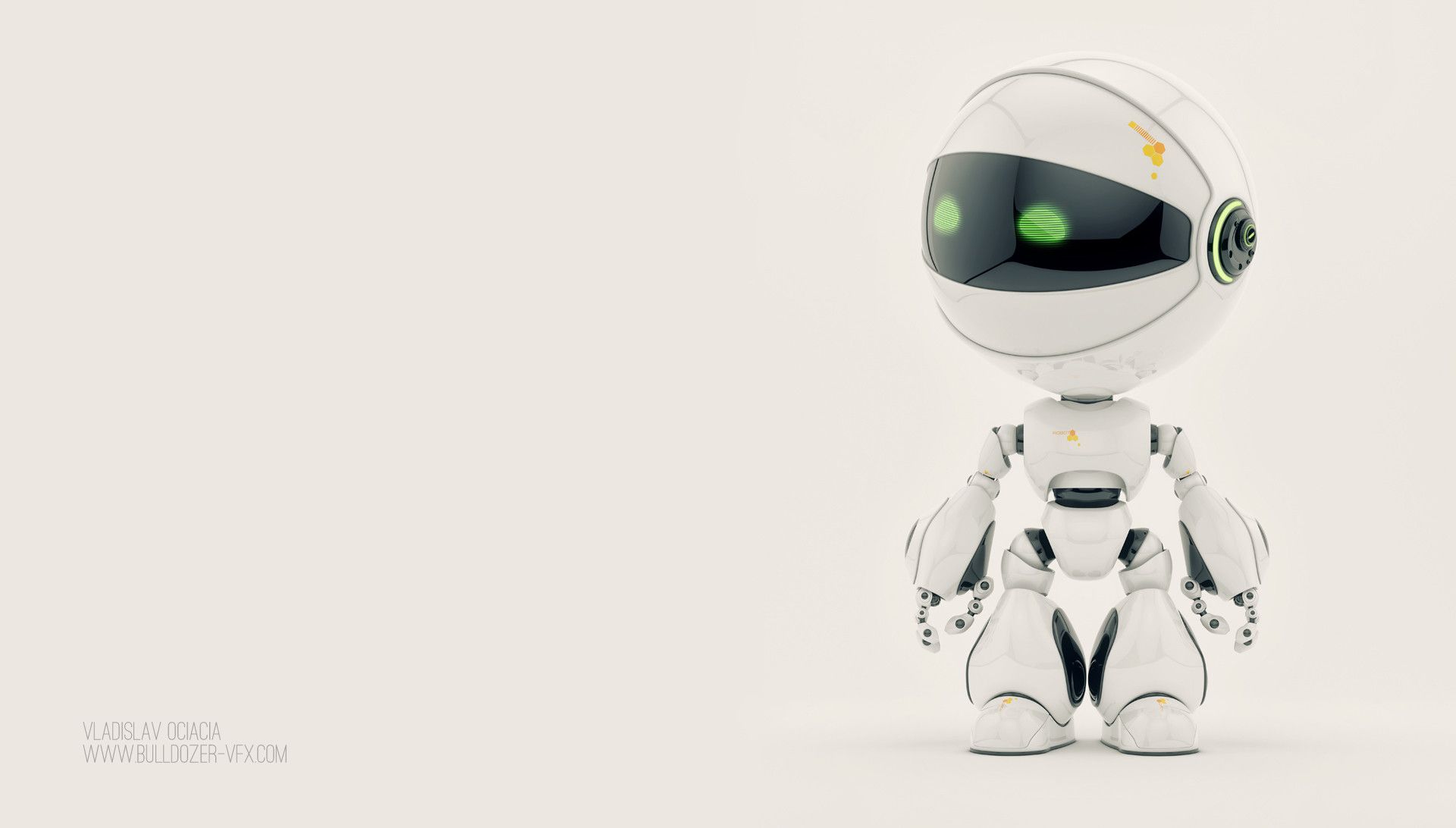 Robottino bianco carino, 1920x1092 Full HD, PC