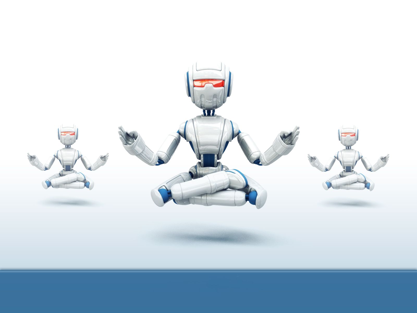 Robot bianchi meditazione levitazione, 1600x1200 HD Ready, Desktop
