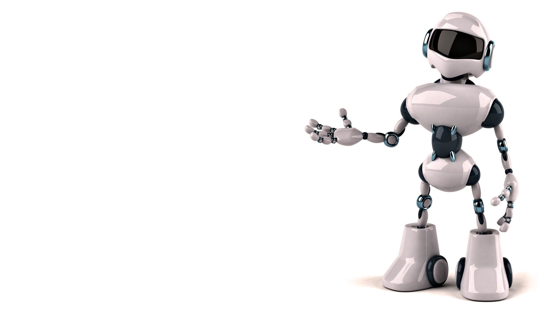 Robot carino bianco 3D, 1920x1080 Full HD, PC Desktop