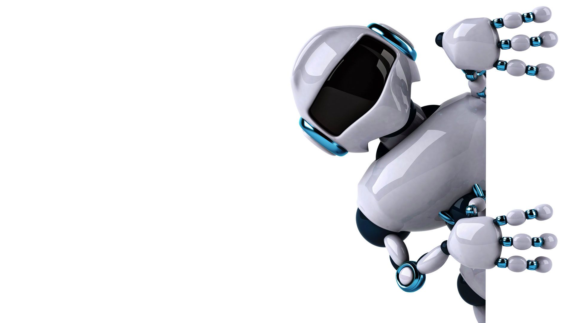 Robot bianco carino 3D, 1920x1080 1080p, Laptop