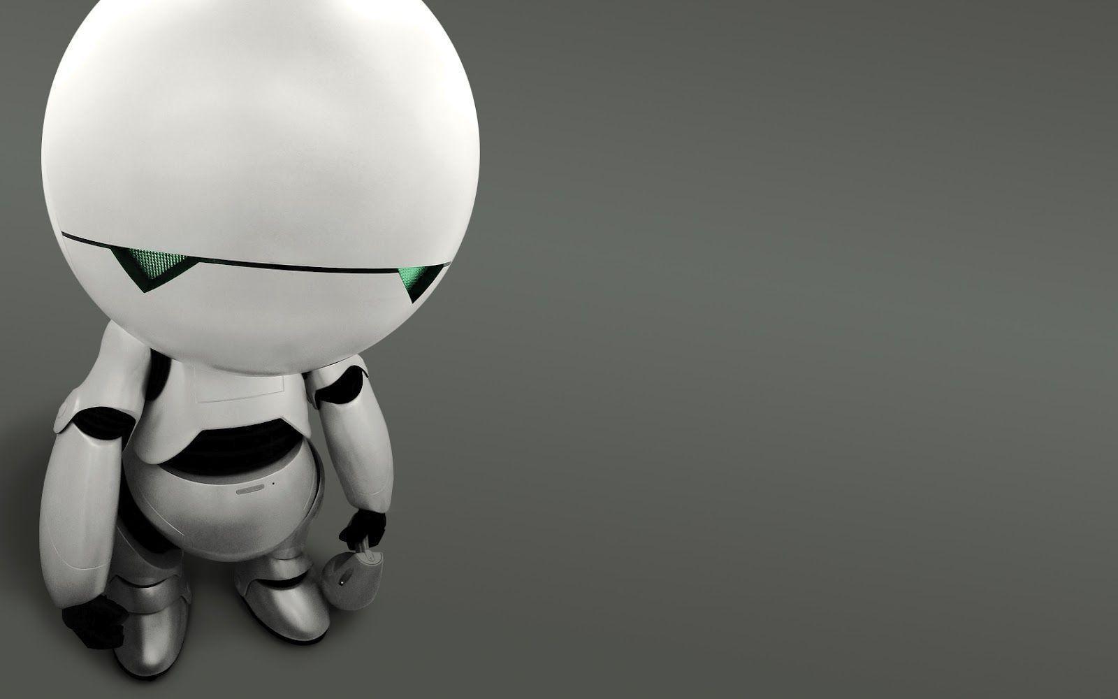 Robot bianco tondo carino, 1600x1000 HD Ready, Desktop