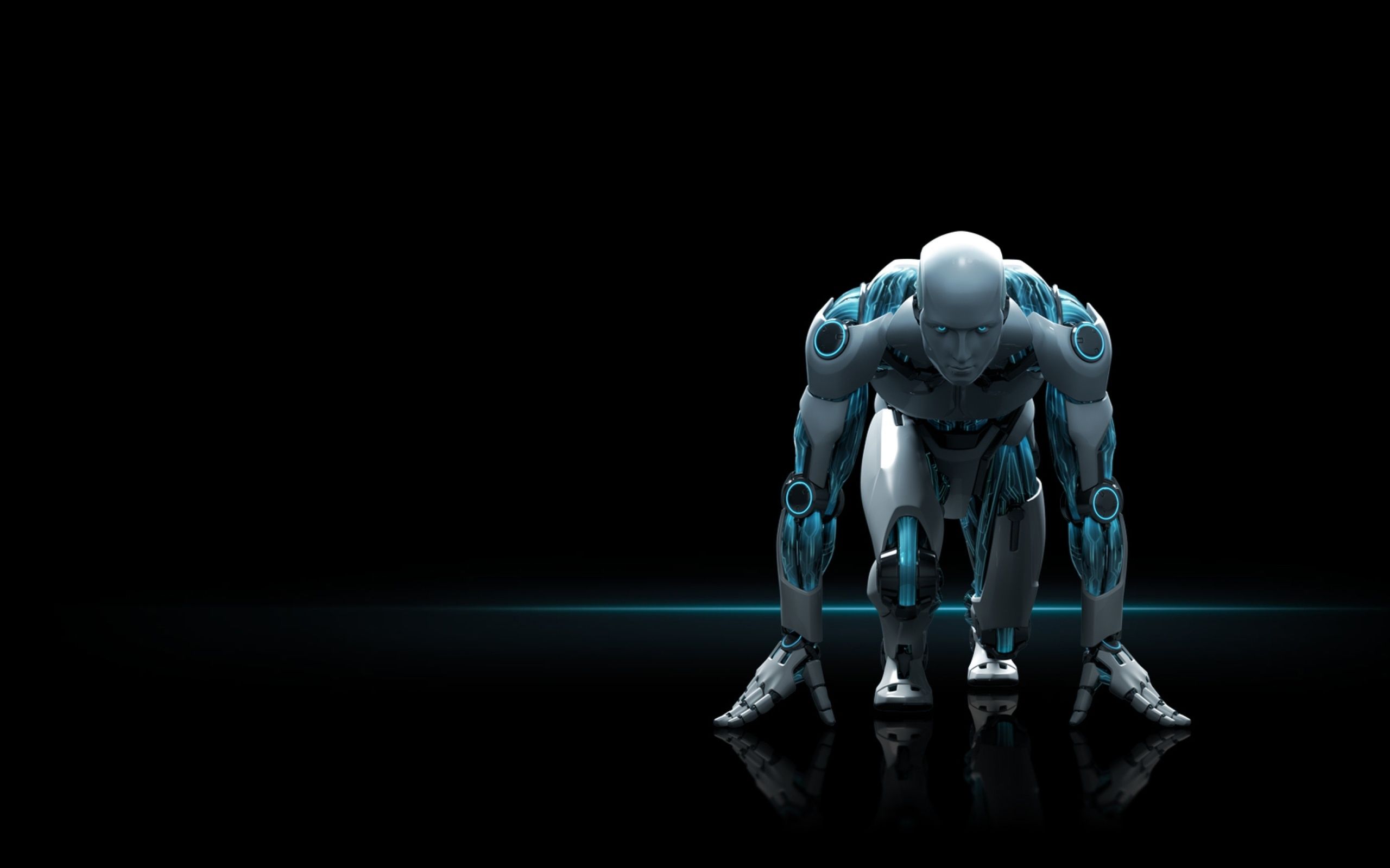Robot bianco posizione partenza, 2560x1600 2K+, Laptop