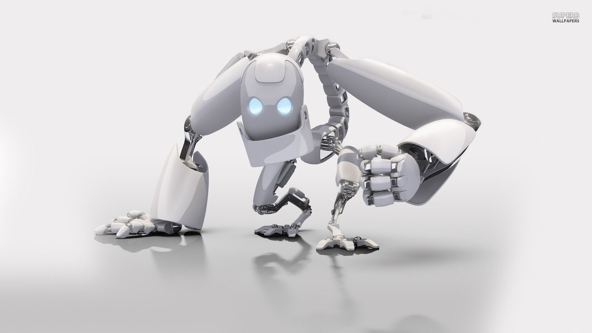 Robot bianco accovacciato, 1920x1080 1080p, Desktop