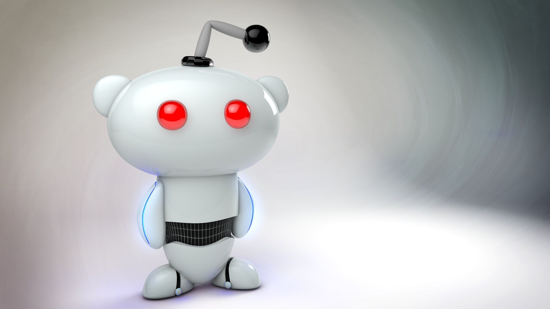 Robot bianco a forma di orso, 1920x1080 Full HD, Laptop