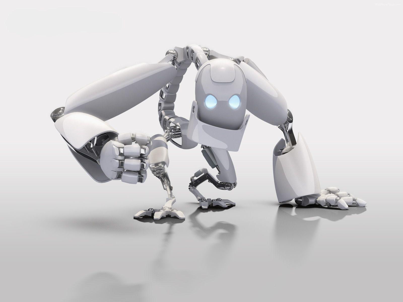 Robot bianco stile gorilla, 1600x1200 HD Ready, PC