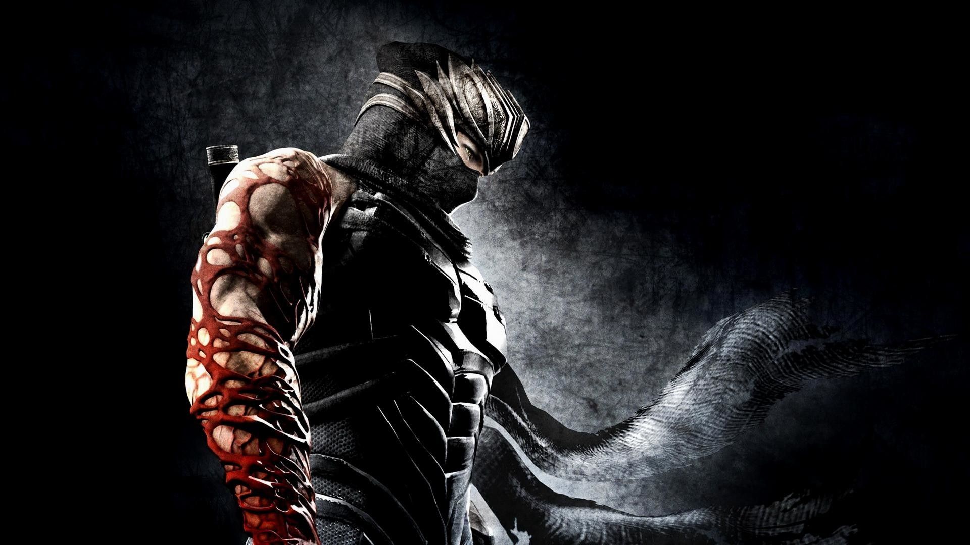 Ninja armatura nera con sangue, 1920x1080 Full HD 1080p, Desktop