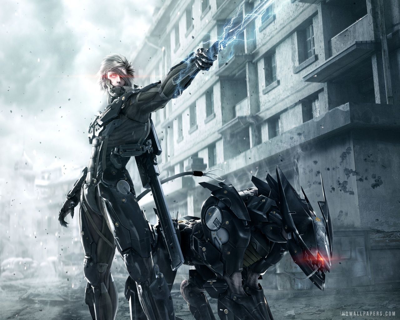 Raiden ninja cyborg con robot cane, 1280x1024 HD, HP Laptop